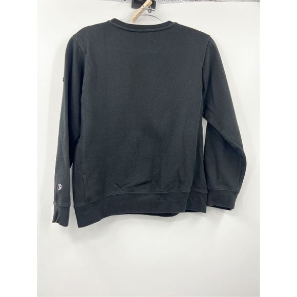 Champion Stitch Embroidered Long Sleeve Sweatshirt Black Large - Picture 9 of 9